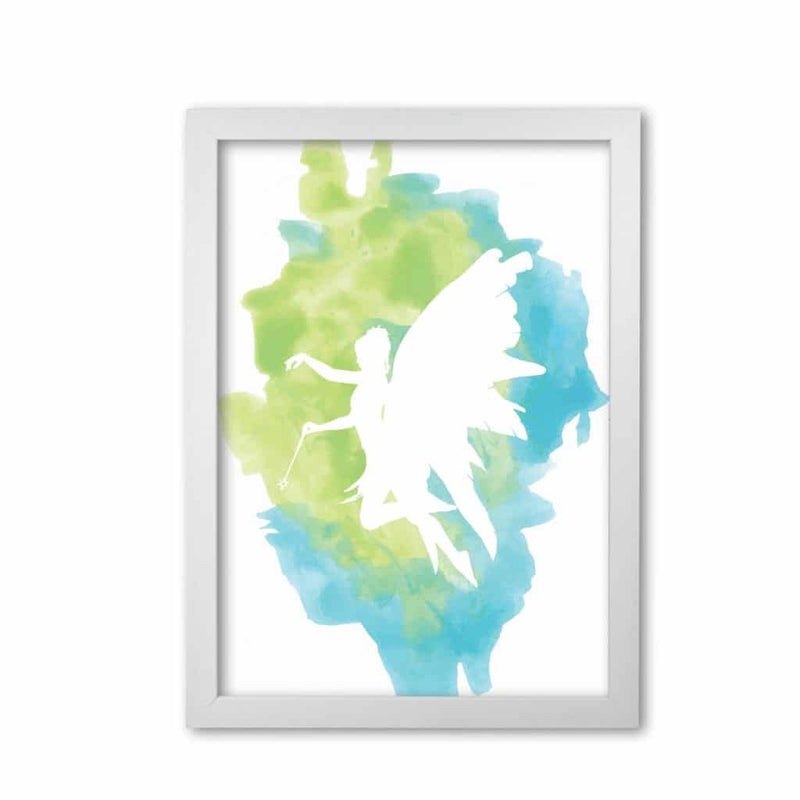 Fairy turquoise multi watercolour modern fine art print