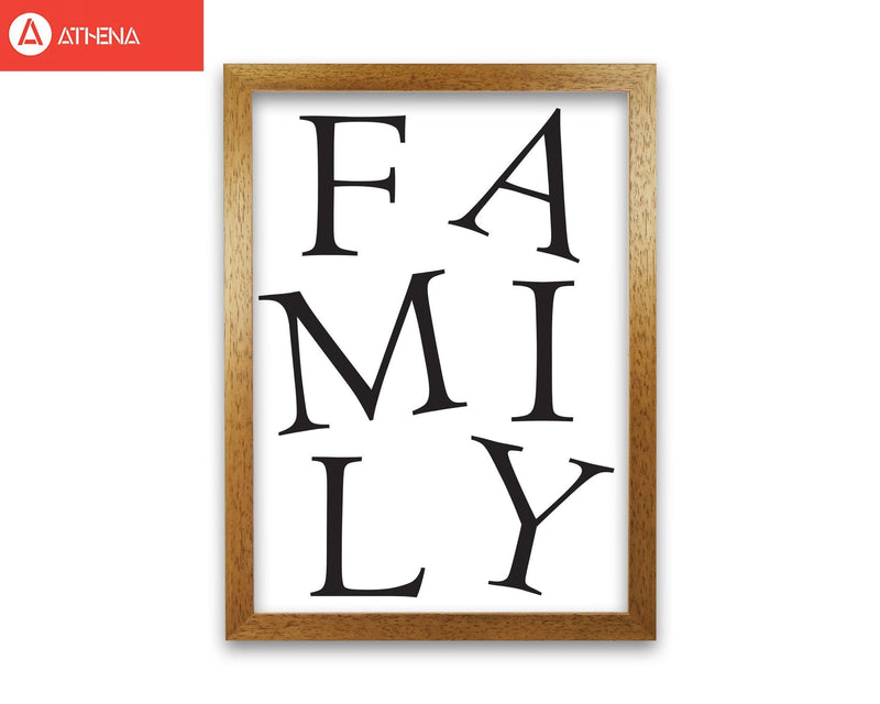 Family modern fine art print, framed typography wall art