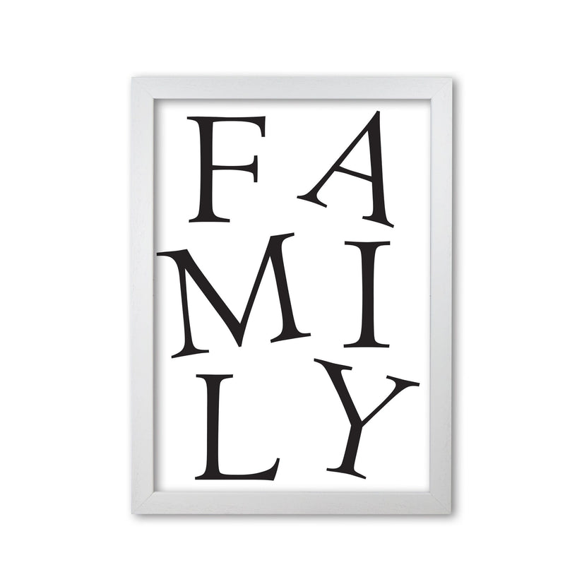 Family modern fine art print, framed typography wall art