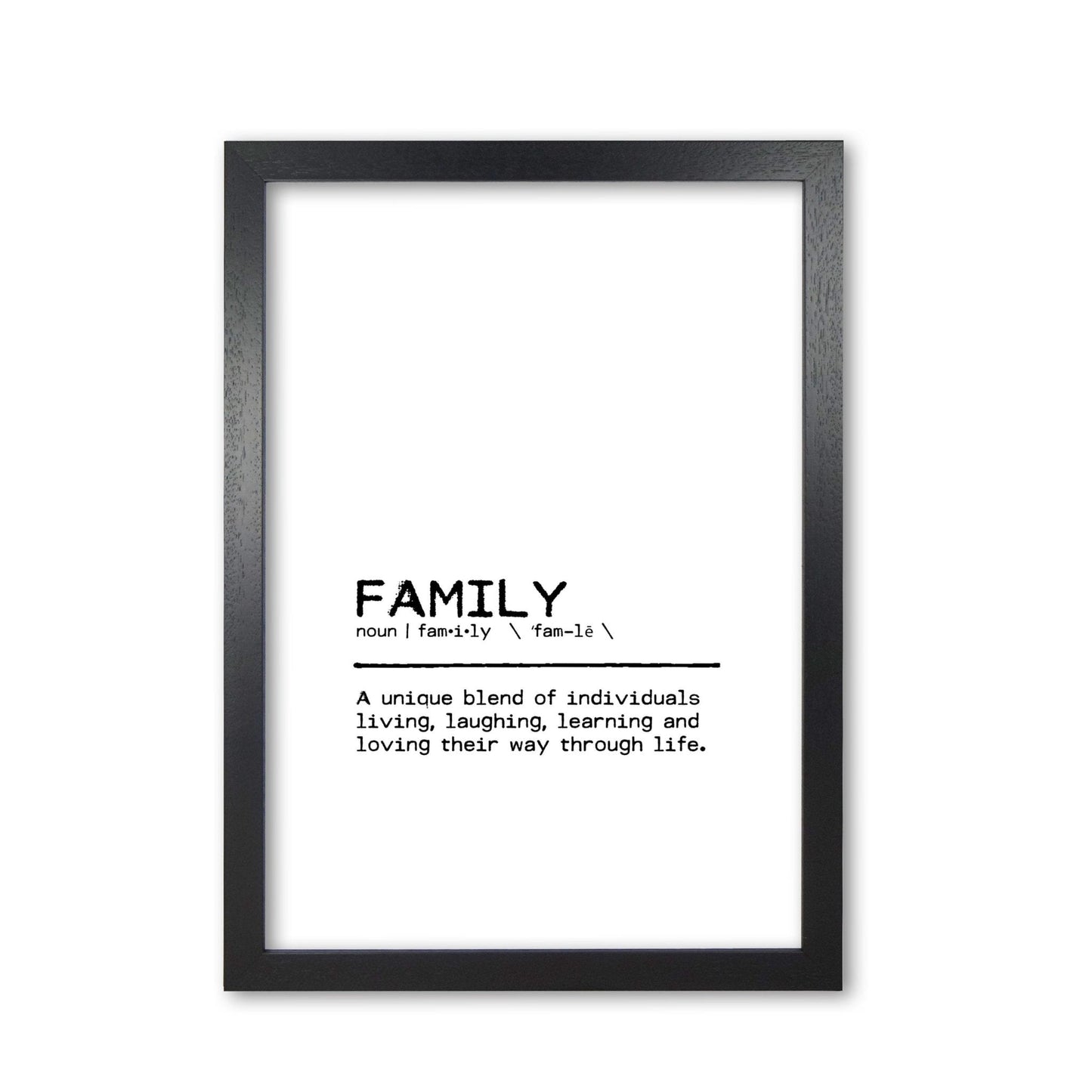 Family unique definition quote fine art print by orara studio