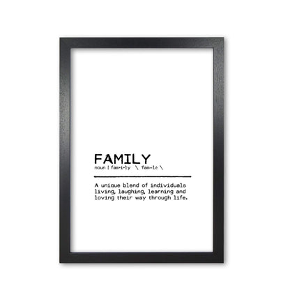 Family unique definition quote fine art print by orara studio