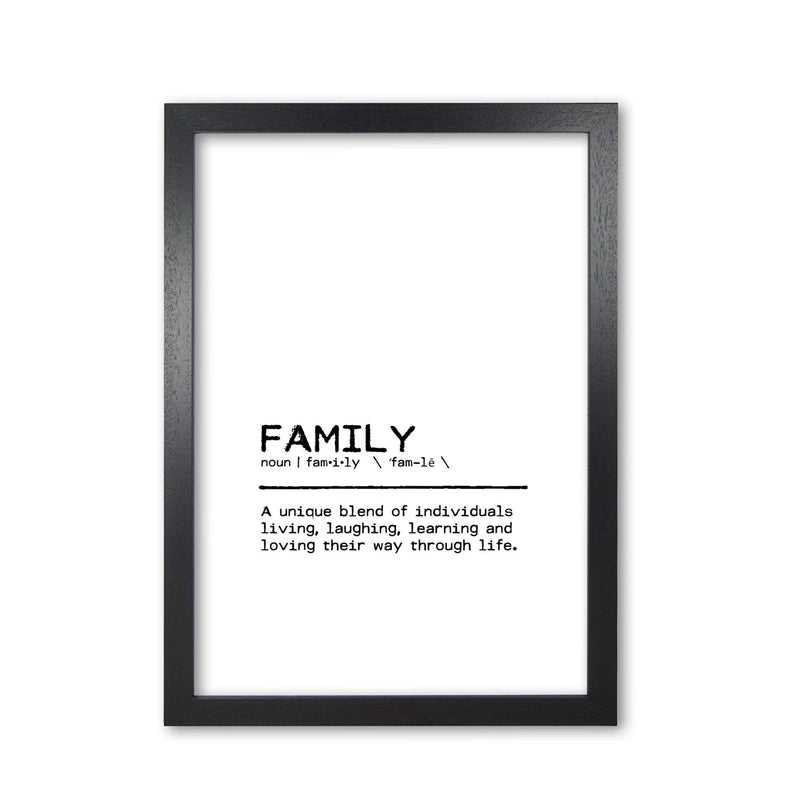 Family unique definition quote fine art print by orara studio