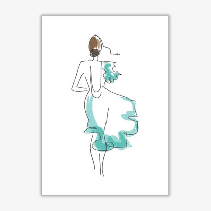 Fashion line drawing modern fine art print