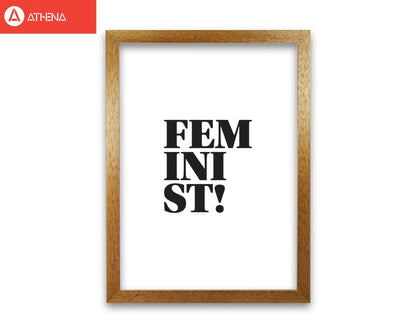 Feminist! modern fine art print, framed typography wall art