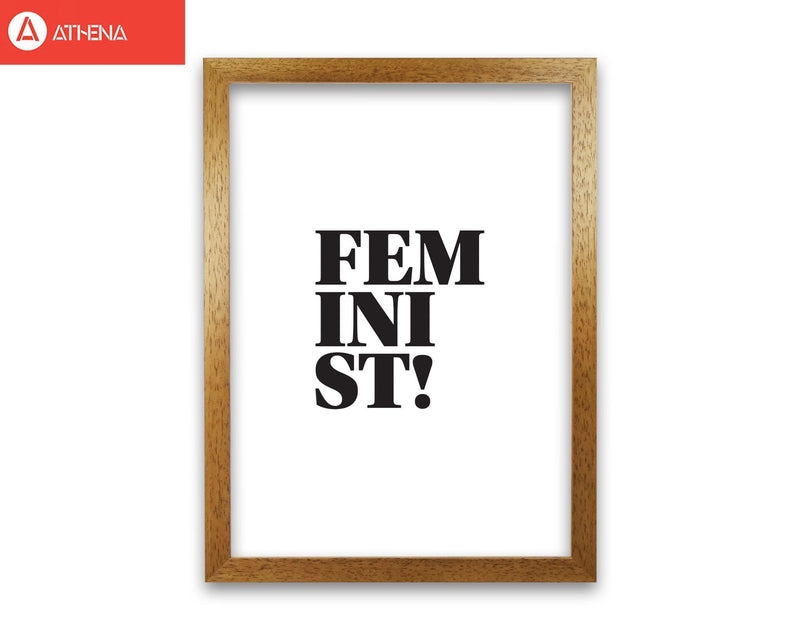 Feminist! modern fine art print, framed typography wall art