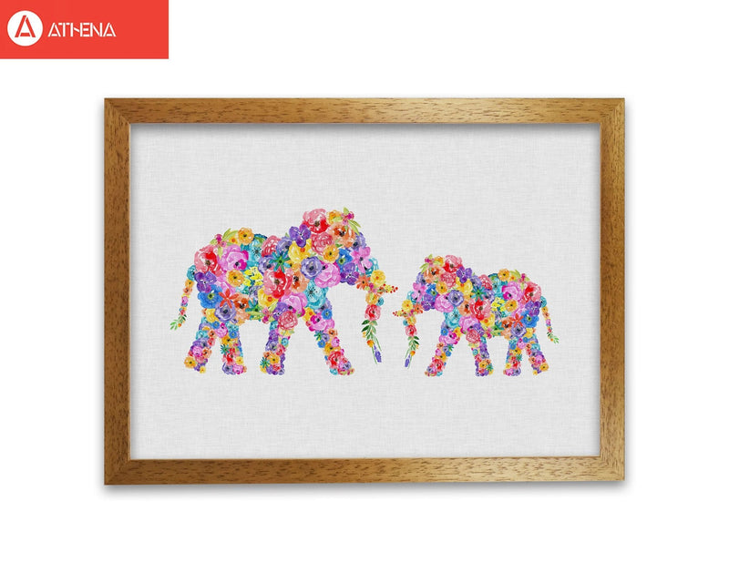 Floral elephants fine art print by orara studio