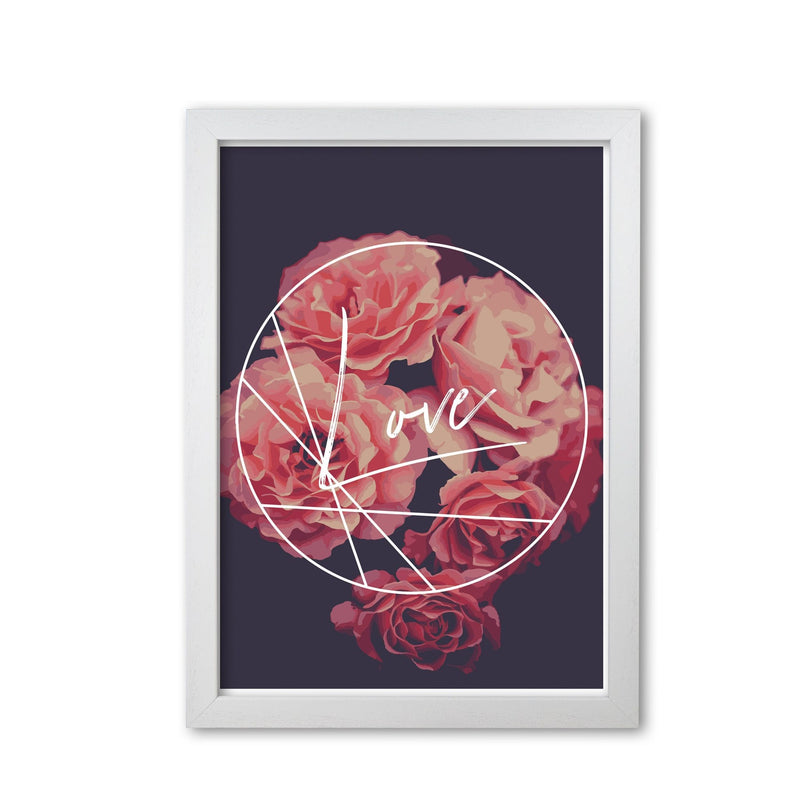 Floral love modern fine art print, framed botanical &