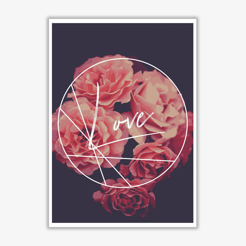 Floral love modern fine art print, framed botanical &