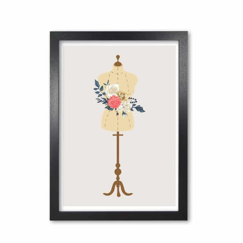Floral manikin modern fine art print