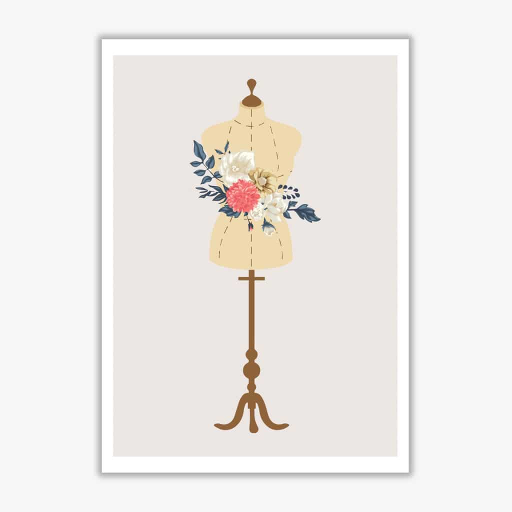 Floral manikin modern fine art print