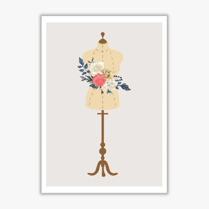 Floral manikin modern fine art print