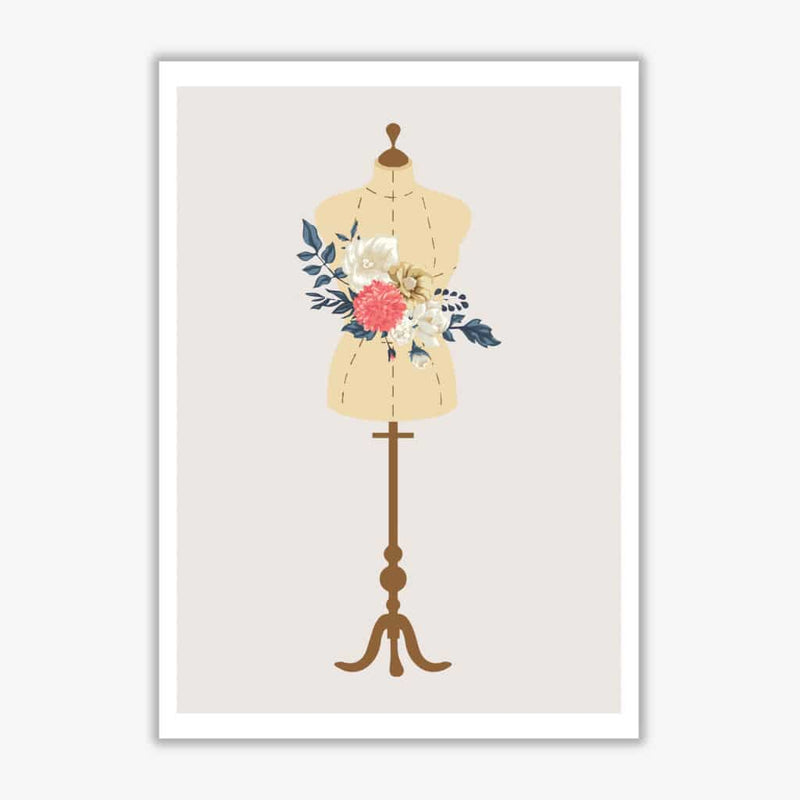 Floral manikin modern fine art print