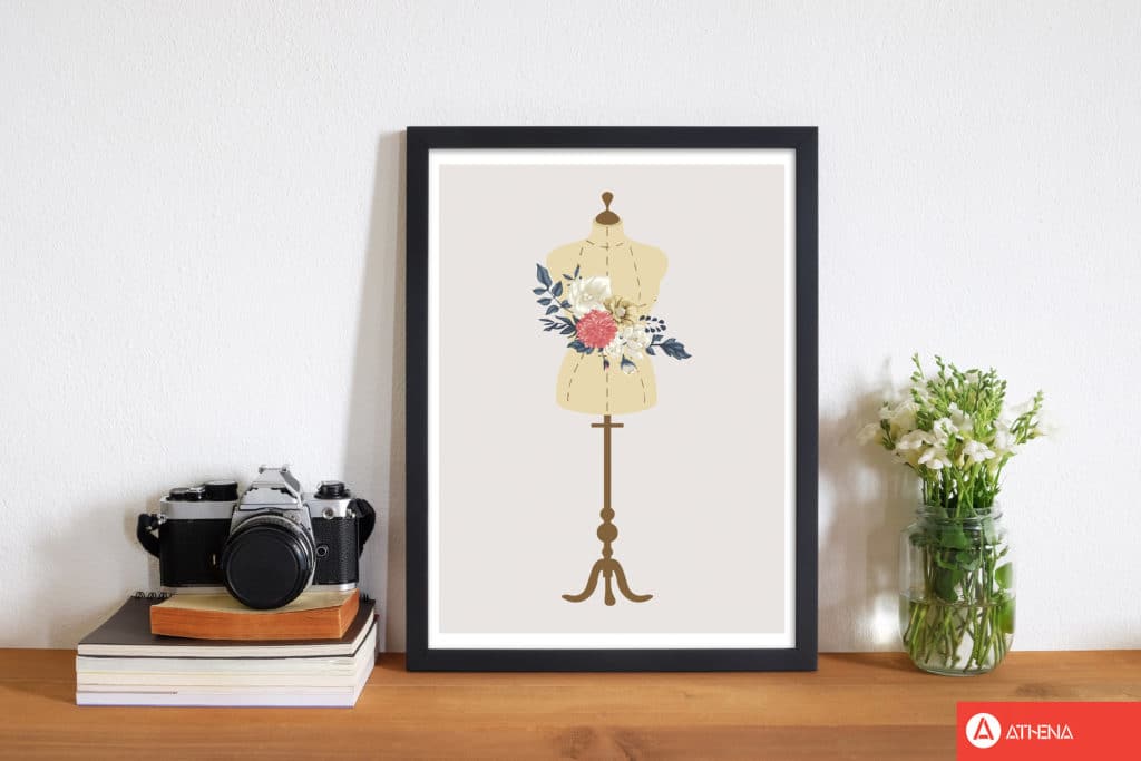 Floral manikin modern fine art print
