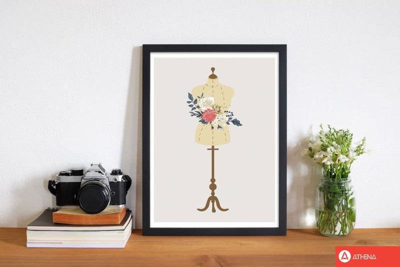 Floral manikin modern fine art print
