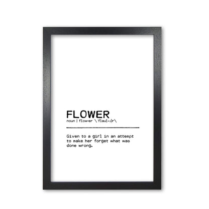 Flower forget definition quote fine art print by orara studio