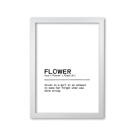 Flower forget definition quote fine art print by orara studio