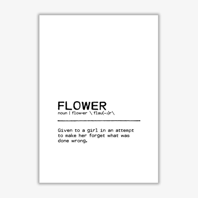 Flower forget definition quote fine art print by orara studio