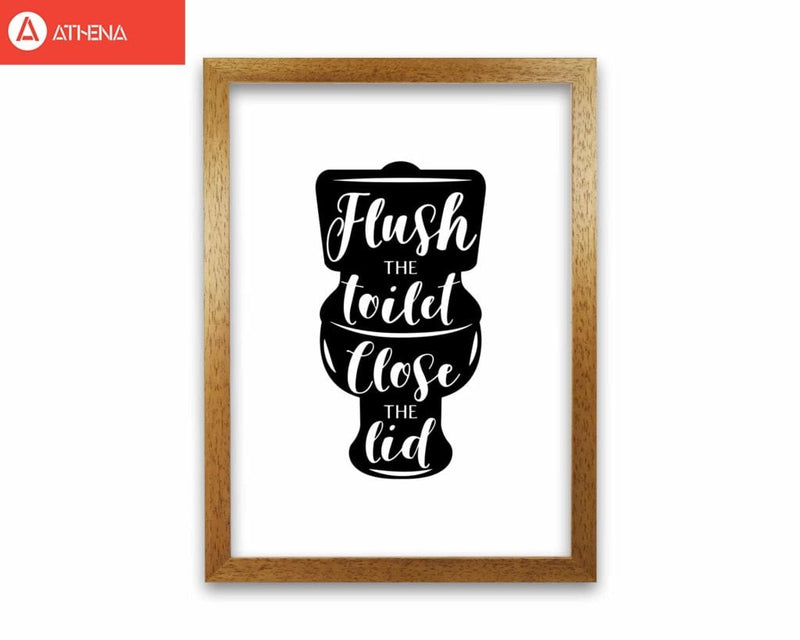 Flush the toilet, bathroom modern fine art print, framed bathroom wall art