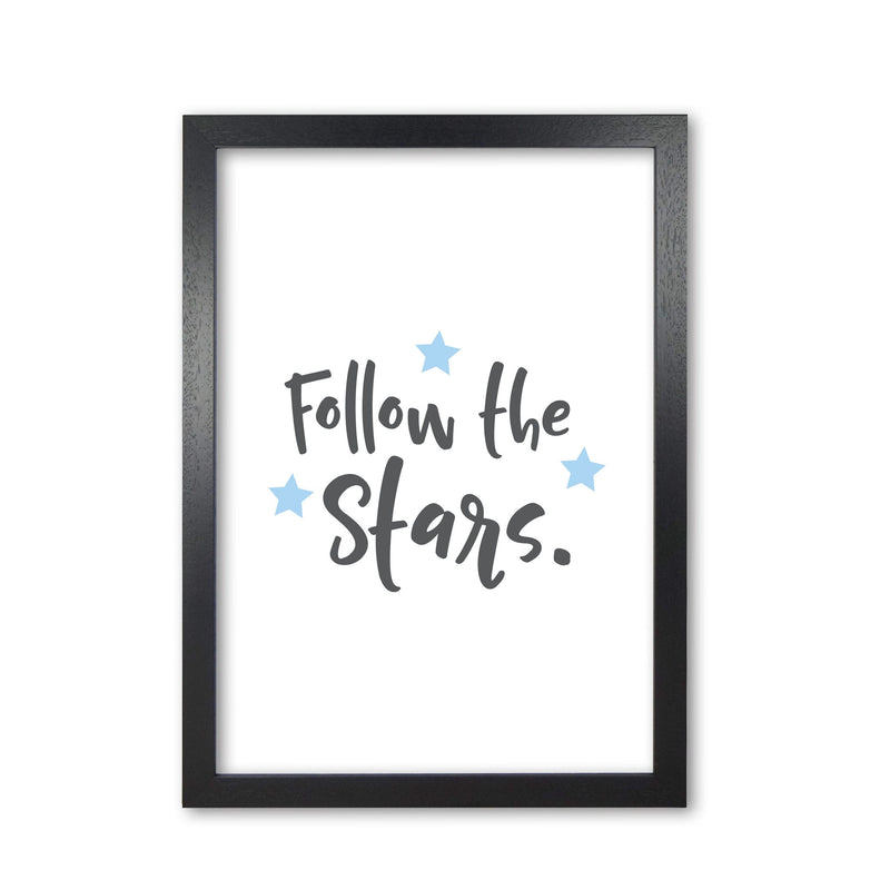 Follow the stars modern fine art print, framed typography wall art