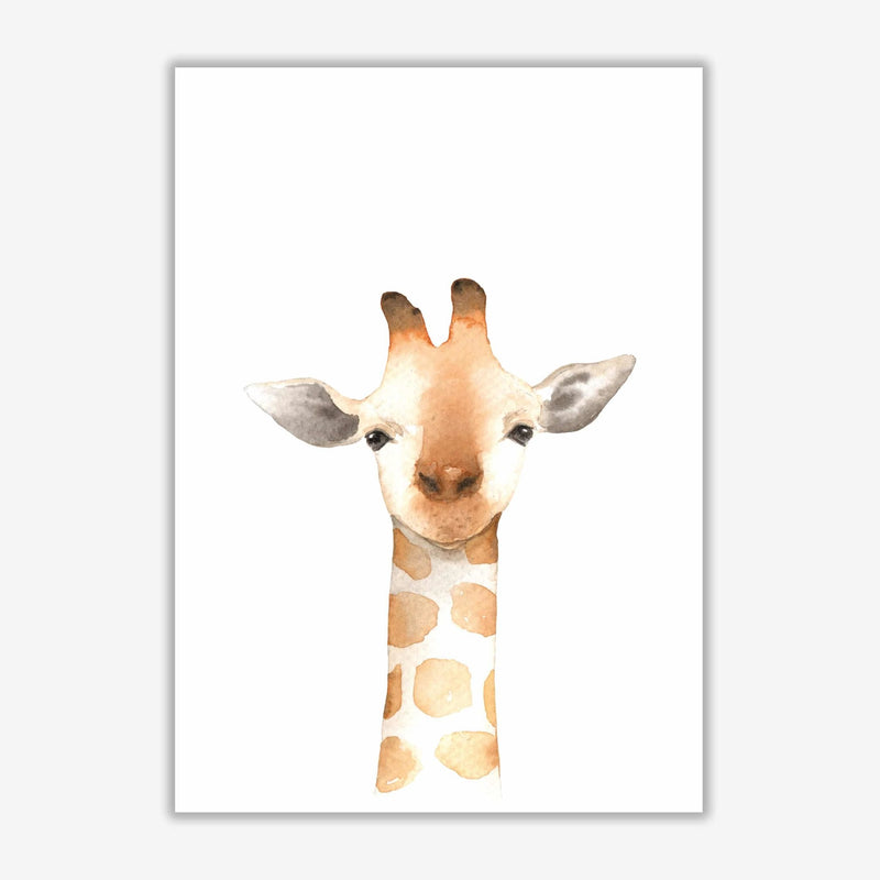 Forest friends, cute giraffe modern fine art print