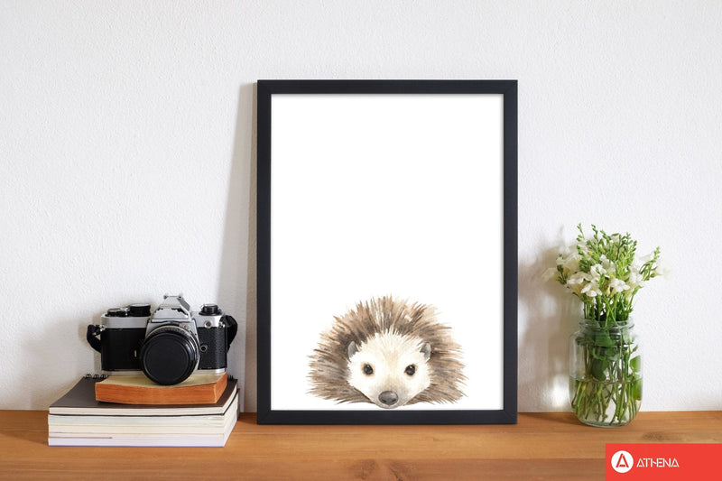 Forest friends, cute hedgehog modern fine art print