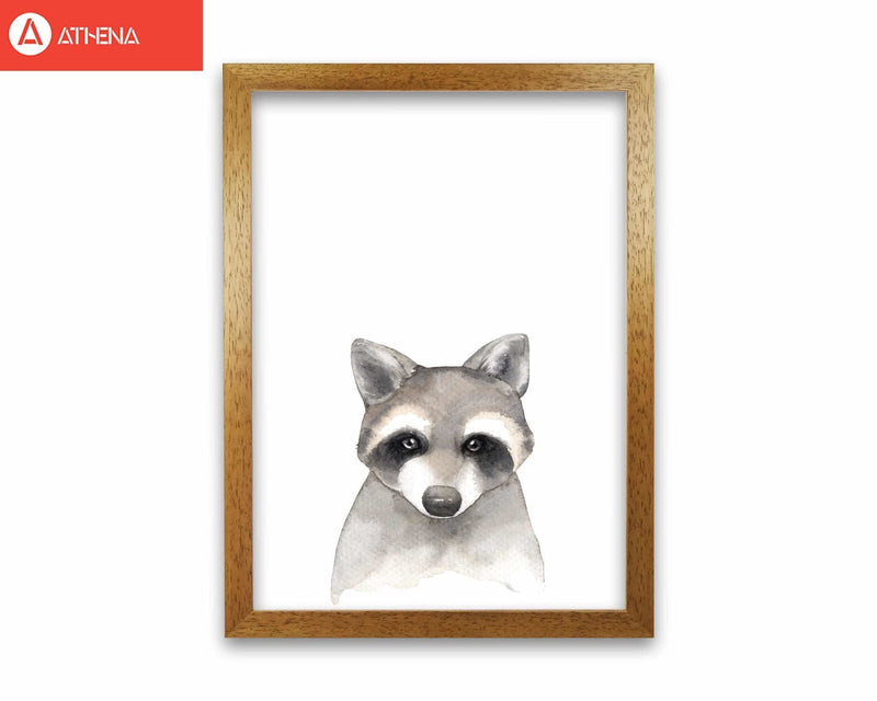 Forest friends, cute raccoon modern fine art print