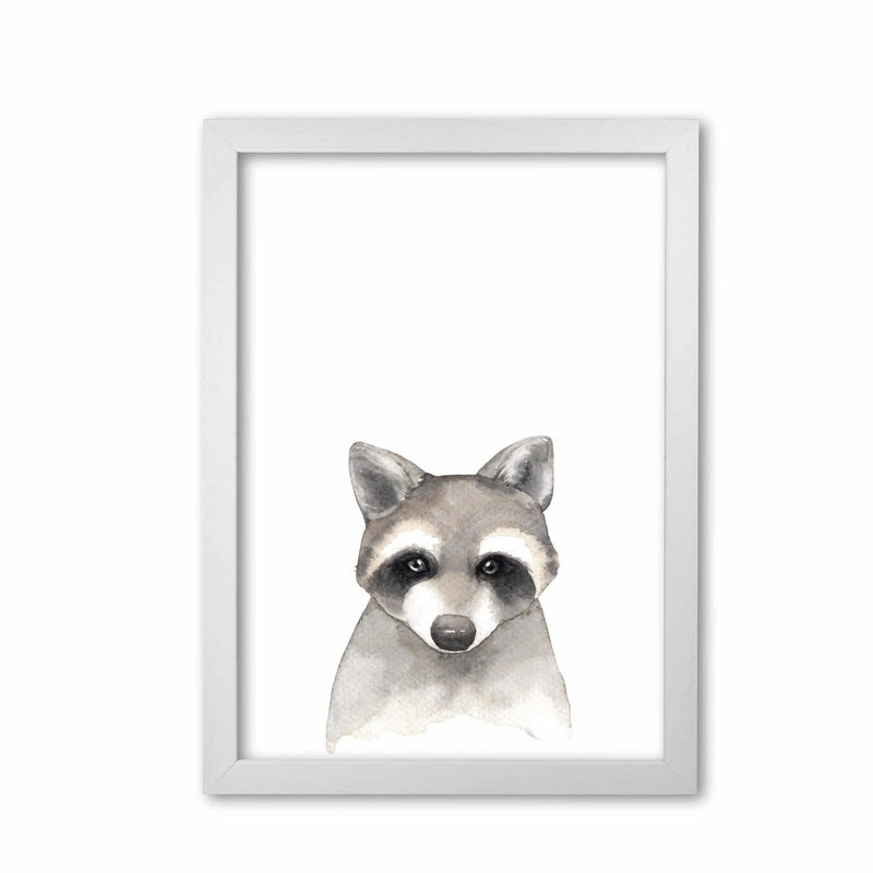 Forest friends, cute raccoon modern fine art print
