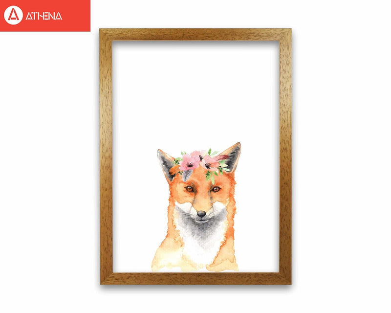 Forest friends, floral fox modern fine art print