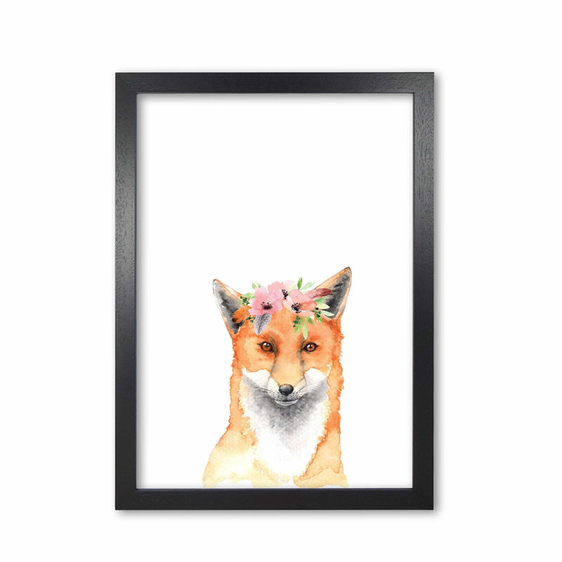 Forest friends, floral fox modern fine art print