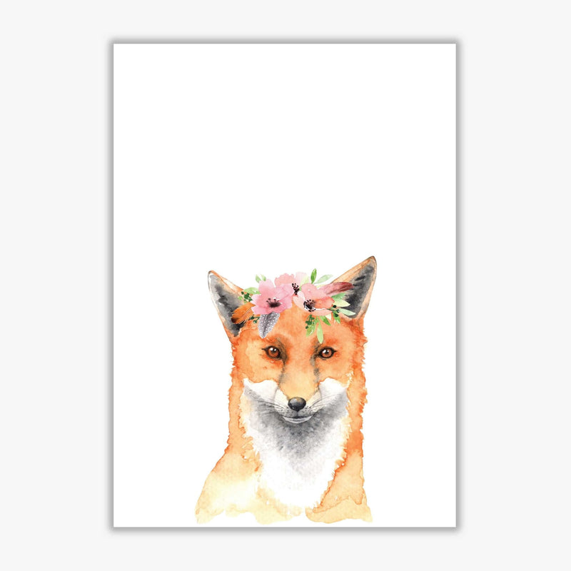 Forest friends, floral fox modern fine art print
