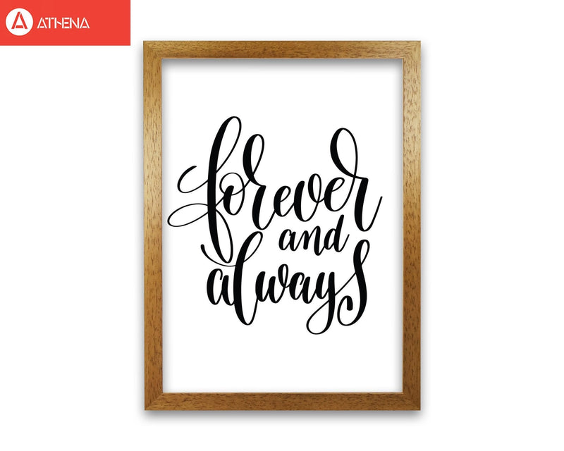 Forever and always modern fine art print, framed typography wall art