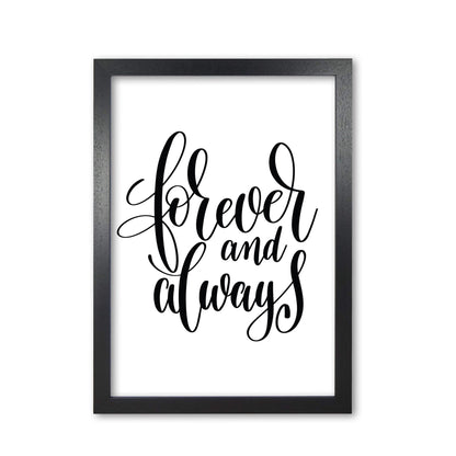 Forever and always modern fine art print, framed typography wall art
