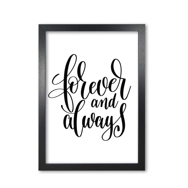 Forever and always modern fine art print, framed typography wall art