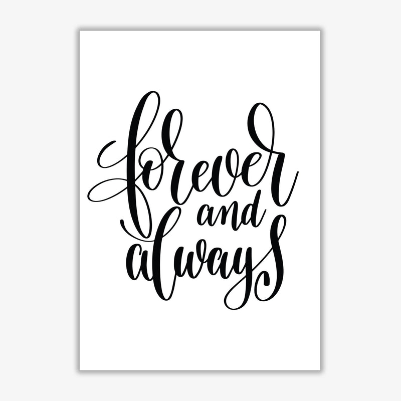 Forever and always modern fine art print, framed typography wall art
