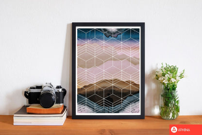 Geometric abstract modern fine art print