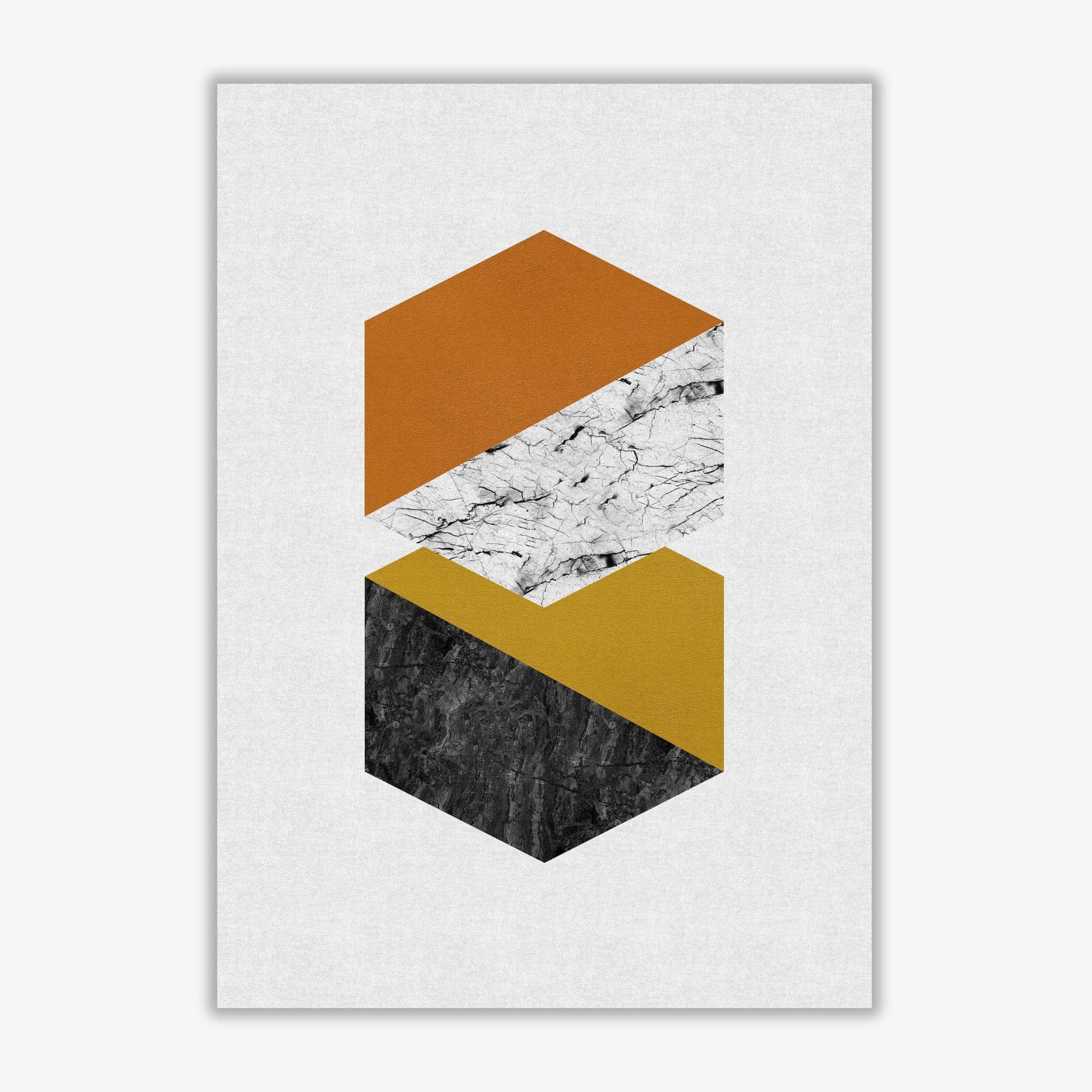 Geometric hexagons fine art print by orara studio