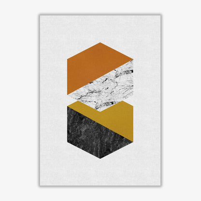 Geometric hexagons fine art print by orara studio