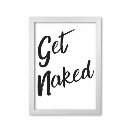 Get naked 2, bathroom modern fine art print, framed bathroom wall art