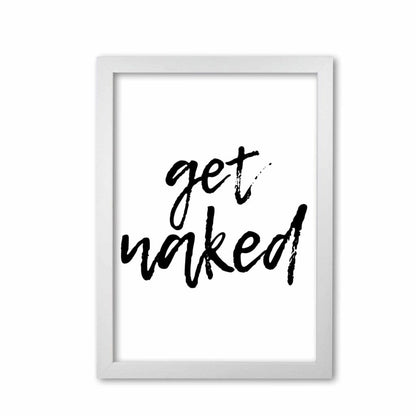 Get naked, bathroom modern fine art print, framed bathroom wall art