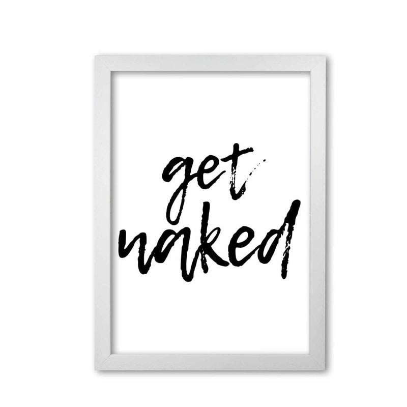 Get naked, bathroom modern fine art print, framed bathroom wall art