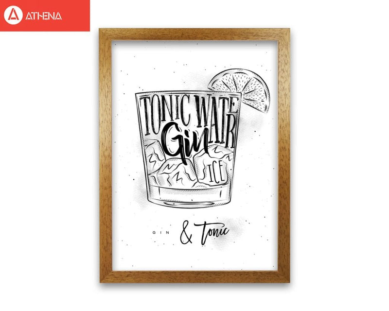 Gin and tonic modern fine art print, framed kitchen wall art