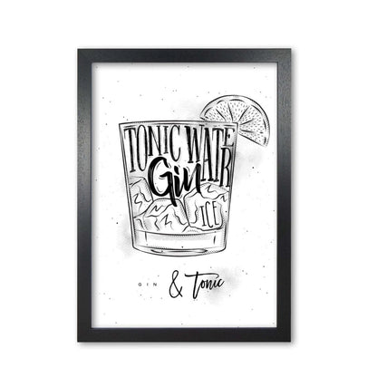 Gin and tonic modern fine art print, framed kitchen wall art
