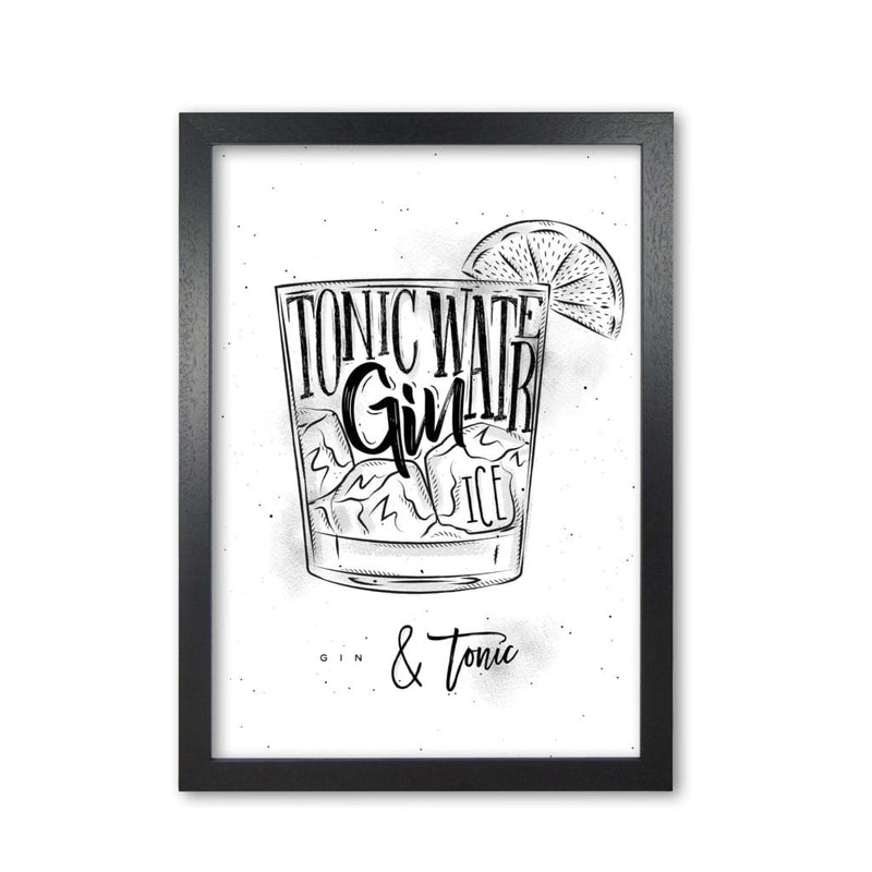 Gin and tonic modern fine art print, framed kitchen wall art