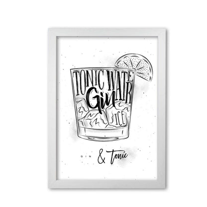 Gin and tonic modern fine art print, framed kitchen wall art