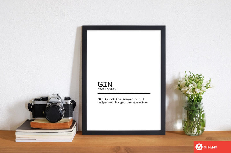 Gin forget definition quote fine art print by orara studio