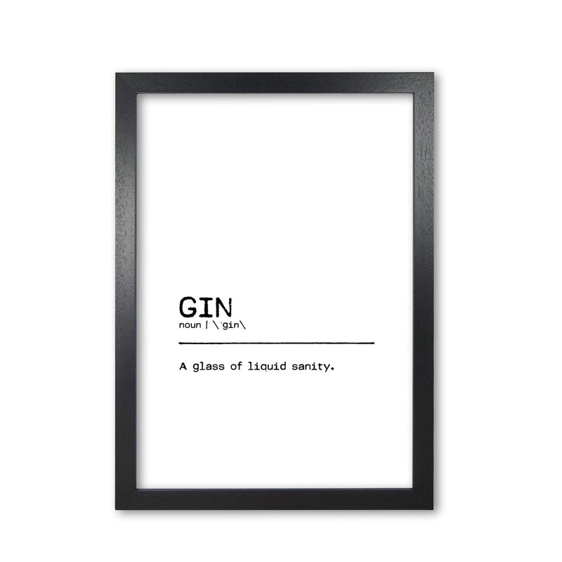 Gin sanity definition quote fine art print by orara studio