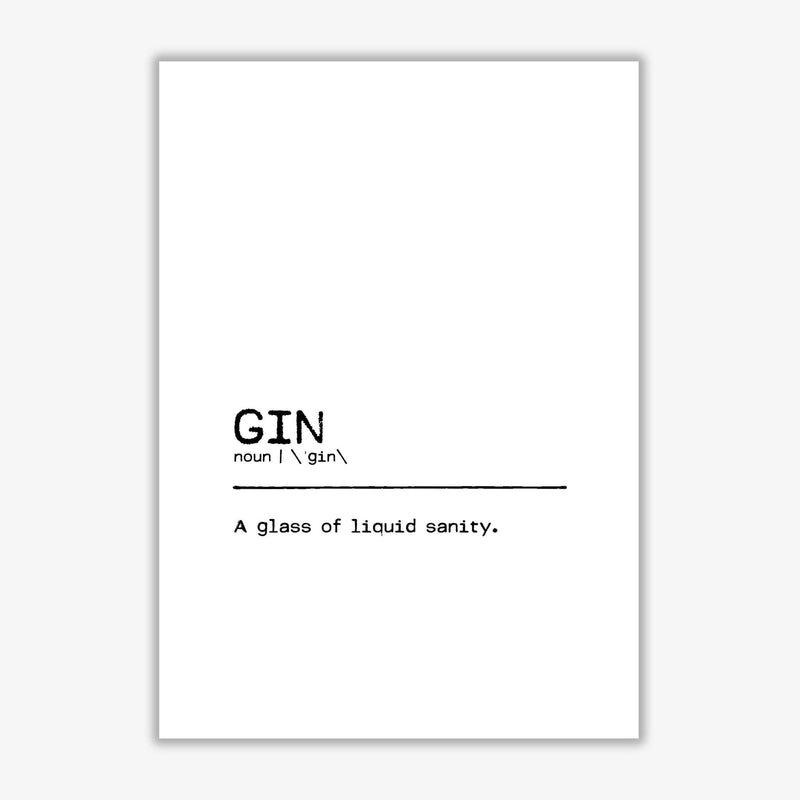 Gin sanity definition quote fine art print by orara studio