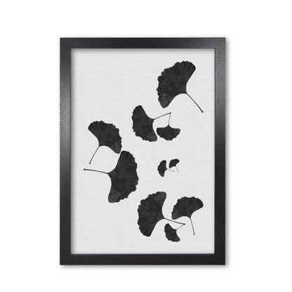 Ginkgo leaf black &#038; white i fine art print by orara studio
