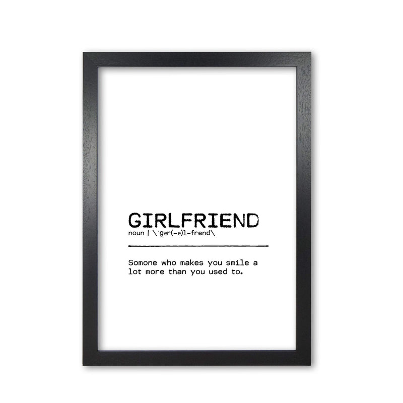 Girlfriend smile definition quote fine art print by orara studio