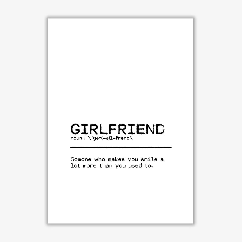 Girlfriend smile definition quote fine art print by orara studio
